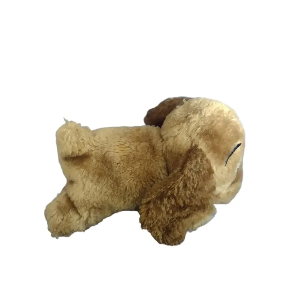 Vintage Mini Dog Plush Dakin Drooper Brown Puppy Stuffed Animal Nut‎ Filled 1973